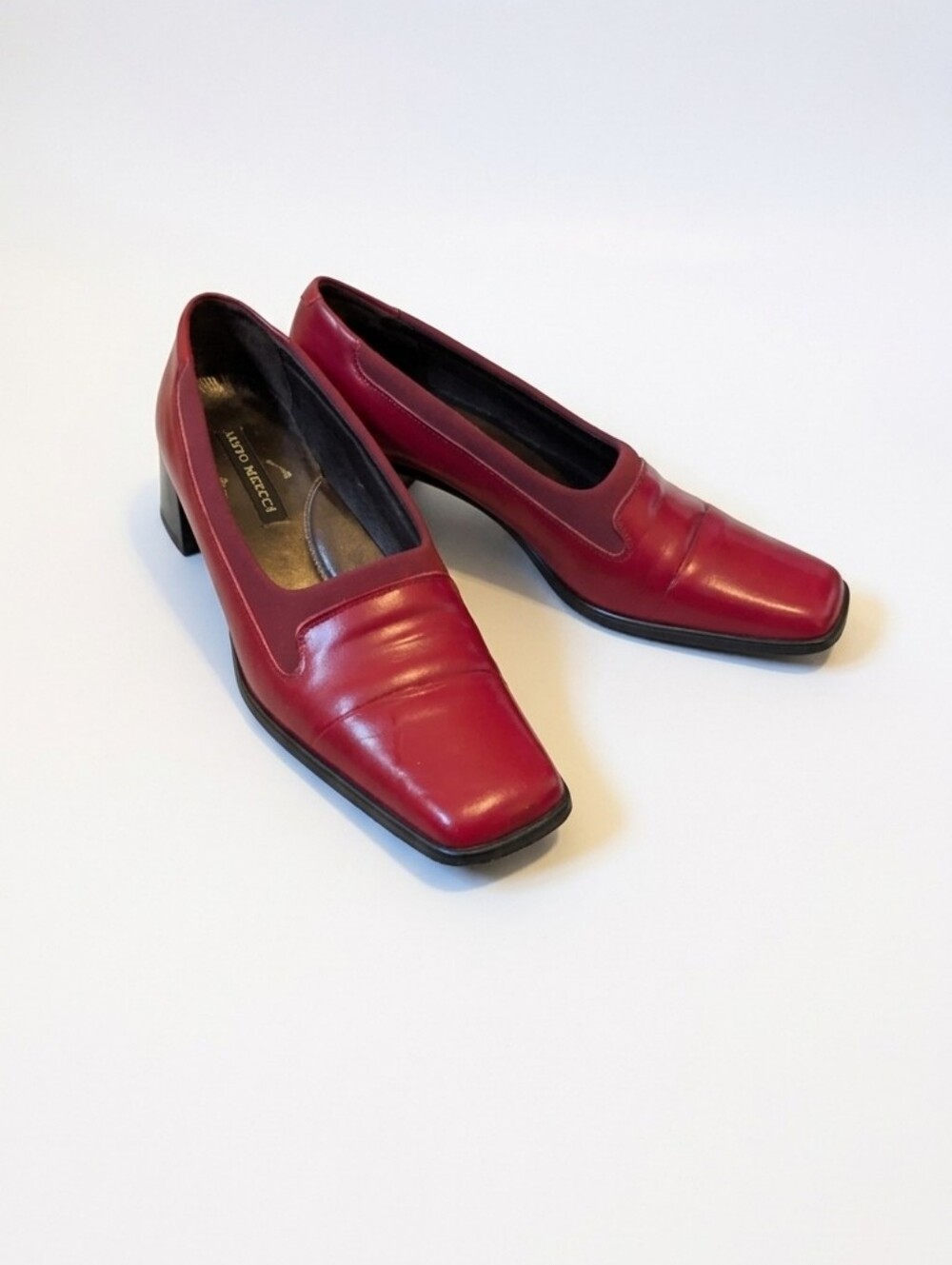 Sesto Meucci Leather Block Heel Pumps